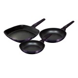 Cumpara ieftin Set 3 tigai Purple Eclipse Collection Berlinger Haus BH 7104, antiaderente, titan, mov, grill, inductie, curatare usoara