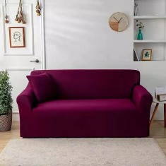 Husa Canapea 3 Locuri Elastica Moderna, Visiniu - EAT474