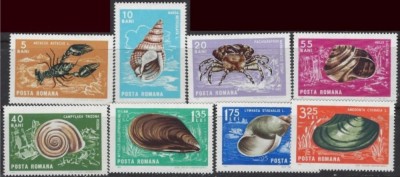Romania MNH 1966 - Crustacee si moluste - LP 639 foto