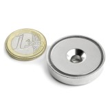 Magnet neodim oala &Oslash;32 mm, cu gaura ingropata, putere 30 kg