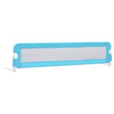 Cumpara ieftin Balustrada de protectie pat copii albastru 180x42 cm poliester
