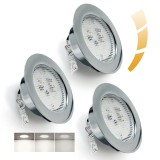 Spot LED &icirc;ncastrat 230V 5W 4500K IP44 Ultra-Plat &ndash; Set de 3, 55-58mm