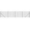 Gard plasa de sarma cu tarusi de fixare, antracit, 1,4x10 m