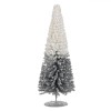 Decoratiune Craciun, Conic, Brad, Alb-Argintiu, 40cm, Oem