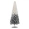 Decoratiune Craciun, Conic, Brad, Alb-Argintiu, 40cm
