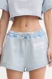 Moschino Jeans pantaloni scurți din bumbac cu imprimeu, high waist, 0334 3730