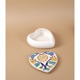 Cutie de depozitare inimioara din ceramică decorativă Flori Multicolor