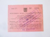 Rar! Bilet intrare de colecție Muzeele și Galeriile Pontificale-Muzeele Laterane 1939,produsul din imagini