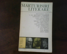 D. Caracostea Marturisiri literare, ed. princeps foto