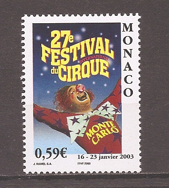 Monaco 2003 - Festivalul Internațional de Circ, Monte Carlo, MNH