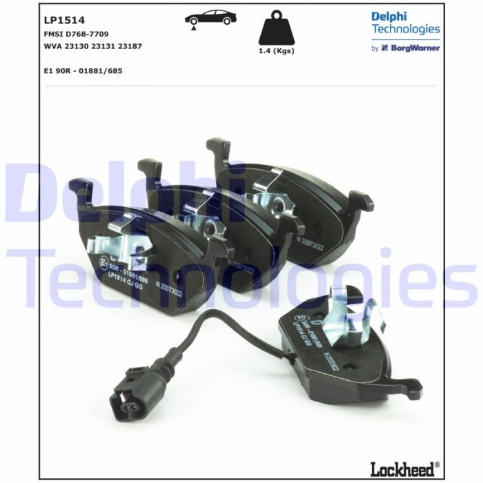 DELPHI LP1514 set placute frana,frana disc