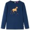 Tricou pentru copii cu m&acirc;neci lungi, bleumarin, 128 14032