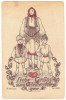 5598 - ETHNIC family, Ardeal, Romania - old postcard - unused, Necirculata, Printata