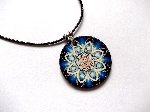 Colier lemn cu mandala 45966