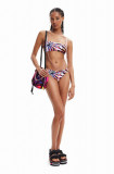 Desigual sutien de baie culoarea alb, cupa moale