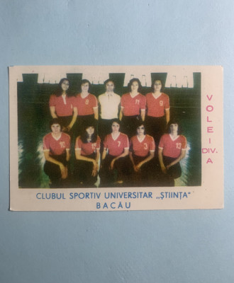 Calendar 1979 club sportiv universitar Știința Bacău foto