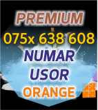 Numar VIP Orange - 075x.638.608 - Platina Usor aur cartela numere usoare cartele