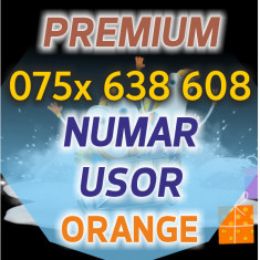 Numar VIP Orange - 075x.638.608 - Platina Usor aur cartela numere usoare cartele