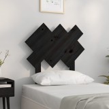 VidaXL Tăblie de pat, negru, 72,5x3x81 cm, lemn masiv de pin