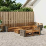 Cumpara ieftin Set de canapele de exterior 9 buc. 8-Locuri natural