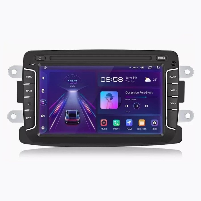 Navigatie Dedicata Dacia Logan Duster Sandero Dokker, 7Inch, 2Gb Ram, 32Gb stocare, Carplay