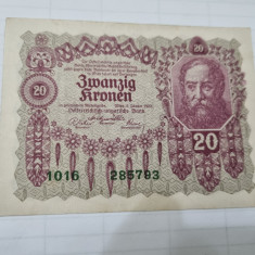 bancnota austria 20 kr 1922