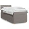 Gossi pat box spring cu saltea, gri taupe, 100x200 cm, textil