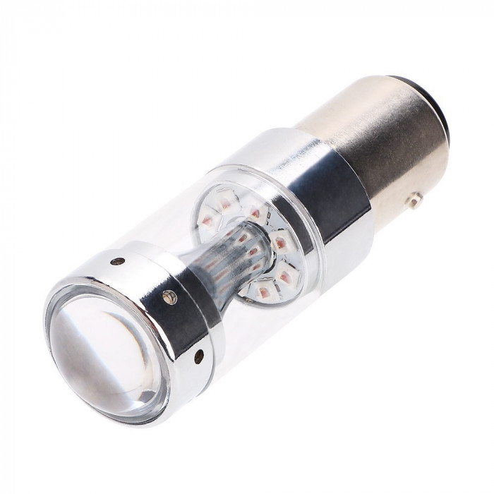 Led BAY15D 60W 12V-24V Canbus Cree Rosu BTLE1607C