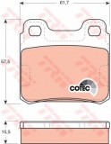 Set placute frana,frana disc OPEL ASTRA F Combi (51, 52) (1991 - 1998) TRW GDB952