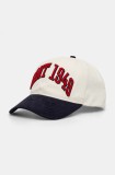 Gant șapcă de baseball din bumbac culoarea bej, cu imprimeu, 9950138