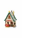 Puzzle 3D, Minicasuta Sclipitoarea Casa de Craciun, Lemn, RoLife, 46 piese