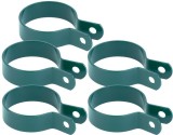 Colier de fixare Strend Pro METALTEC, 48 mm, verde RAL6005, pentru stalp rotund, set 5 buc