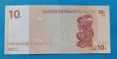 10 Francs 2003 Congo - Bancnota SUPERBA - UNC foto