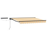 vidaXL Cort electric retractabil Galben și alb 3,5 x 2 m 3421961