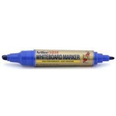 Marker pentru tabla de scris ARTLINE 525T, doua capete - varf rotund 2. 0mm/tesit 5. 0mm - albastru