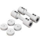 SPORTNOW Set de 2 gantere set de culturism discuri de greutate reglabile din oțel și cutie de depozitare 2 x 2,5 kg alb | Aosom Romania