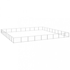 vidaXL Padoc pentru c&acirc;ini, argintiu, 81 m&sup2;, oțel 3082195