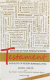Daniel Ionita - Testament. Antologie de poezie romana moderna, 2015 (semnata)