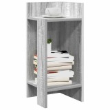 vidaXL Mese laterale 2 buc cu raft Gri Sonoma 25,5x27x60 cm 858553