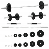 Set de haltere și gantere, 30 kg