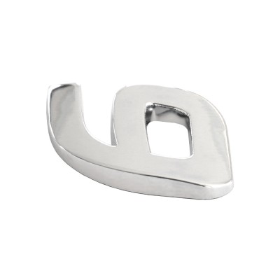 Ornament Auto 3D. Cifra 6. 26 Mm. Cromat foto