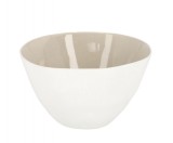 Cumpara ieftin Set 2 boluri decorative gresie alba bej 24x21x14.5 cm