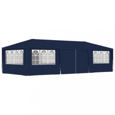 Gossi cort de petrecere profesional cu pereti albastru 4x9 m 90 g/m2