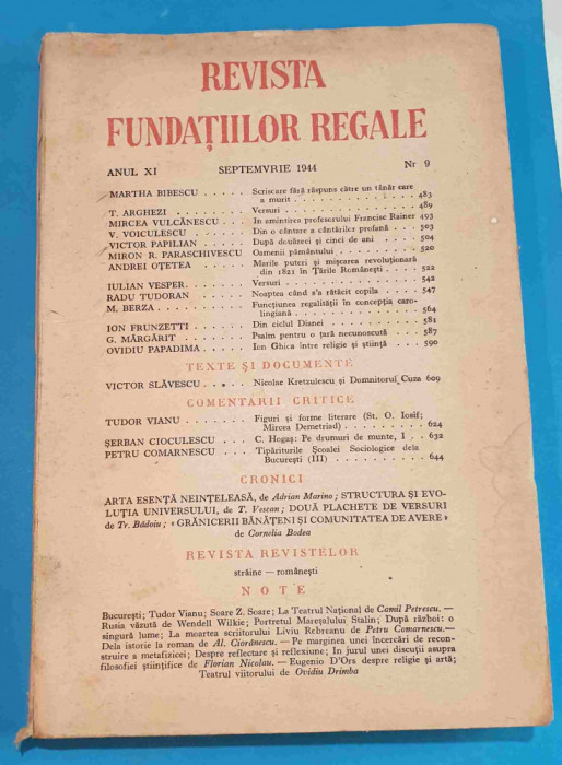 Revista FUNDATIILOR REGALE - Septembrie 1944 - Fundatia Regala Mihai I