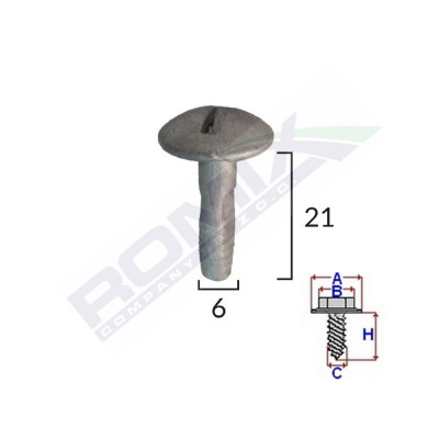 SURUB CAPAC MOTOR PENTRU CITROEN/PEUGEOT 6X21MM - METALIC SET 5 BUC 62204 foto