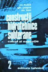 Constructii Hidrotehnice Subterane Vol 2 - Colectiv ,527125 foto