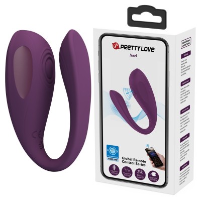 Vibrator Dublu Aari +App, Violet foto