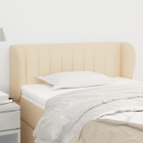 VidaXL Tăblie de pat cu aripioare crem 93x23x78/88 cm textil 3117369