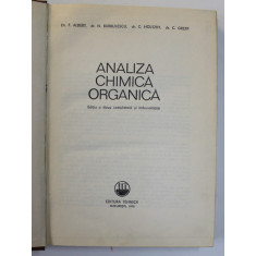 ANALIZA CHIMICA ORGANICA de F. ALBERT, C. GREFF, 1970