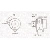 Alternator Citroen Berlingo / Berlingo First, C5 I, Evasion MPV, Jumpy I, Xsara, Xsara Picasso; Fiat Scudo; Peugeot 206, 306, Expert, Partner, 1.1, 1, Magneti Marelli
